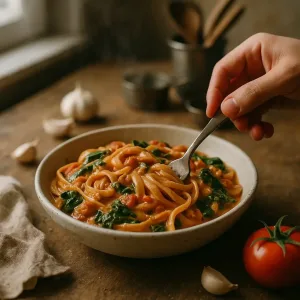 Tomato and Spinach Pasta